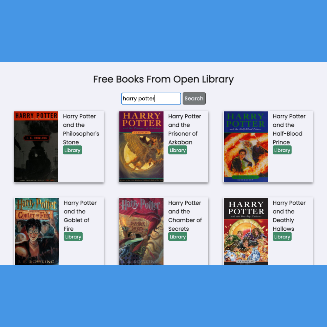 freeBooks site screen shot